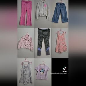 Pink Denim Jacket and Camouflage Leggings Set